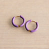 Creolen Hoops 16mm - Lila/Gold