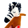 Stofftier aus Baumwollstrick -Ginger Zebra