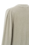 Flauschiger Rundhals-Cardigan mit langen Ärmeln und Knöpfen - Pure Cashmere Brown