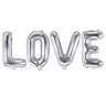 Silberner Folienballon LOVE von PartyDeco als moderne Partydekoration