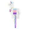 Lama Piñata von PartyDeco in Weiß mit bunten Details zum Befüllen für Geburtstag und Party