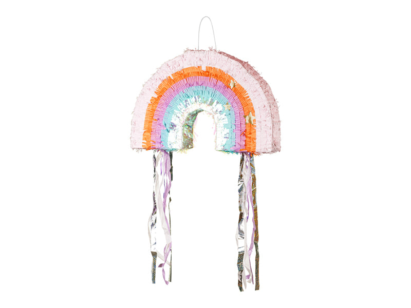 Regenbogen Piñata von PartyDeco zum Befüllen mit Geschenken, Gutscheinen, Süßigkeiten oder Konfetti