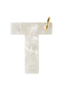 Letter Charm T pearl white